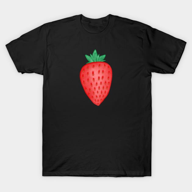 Red Juicy Strawberry T-Shirt by Aisiiyan